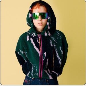 Aries Aries Cropped Fleece Hoodie